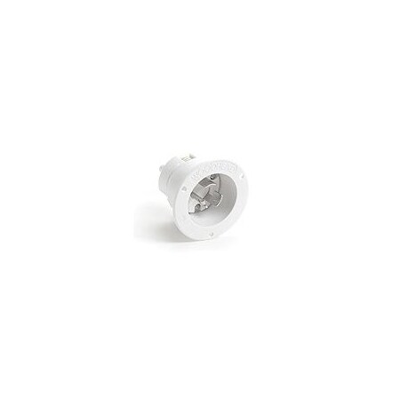 Woodhead Locking Inlet, L6-20R, 20 A, 250V AC, 2 Pole, Flush Mount, Screw Terminals 2648MB